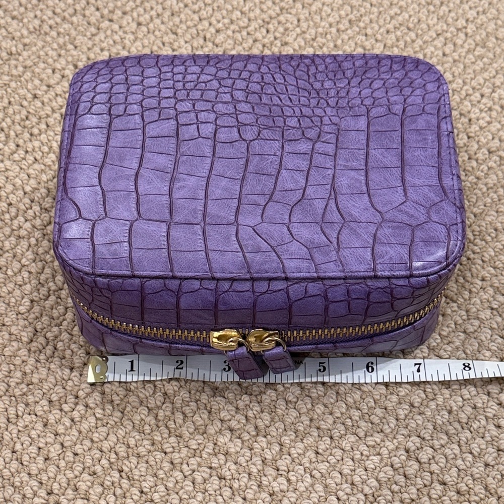 Trish McEvoy Purple Crocodile Embossed MakeUp Planner